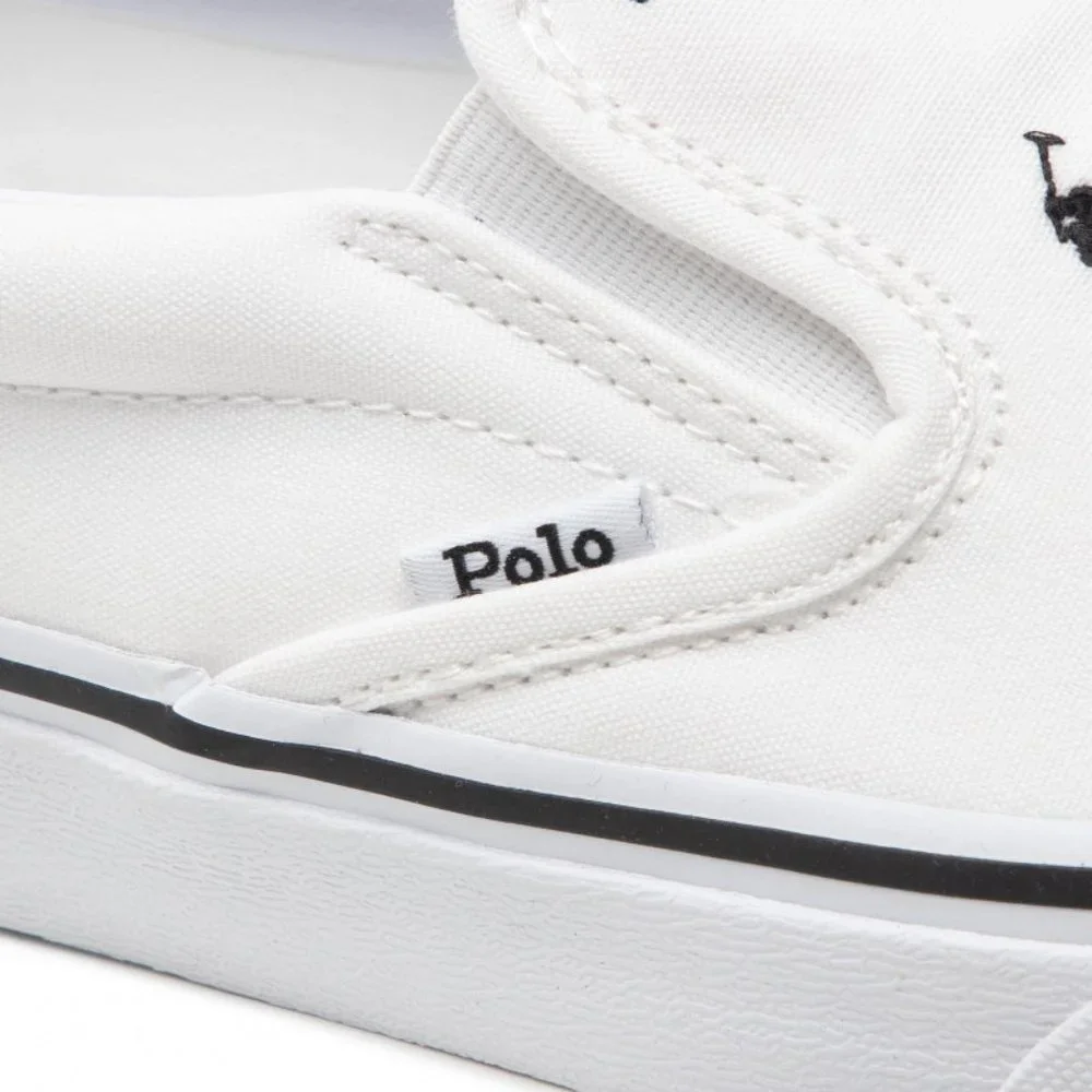 Polo Ralph Lauren Thompson White/Black Embroidered Recycled Canvas Pony Men NEW - Picture 8 of 8